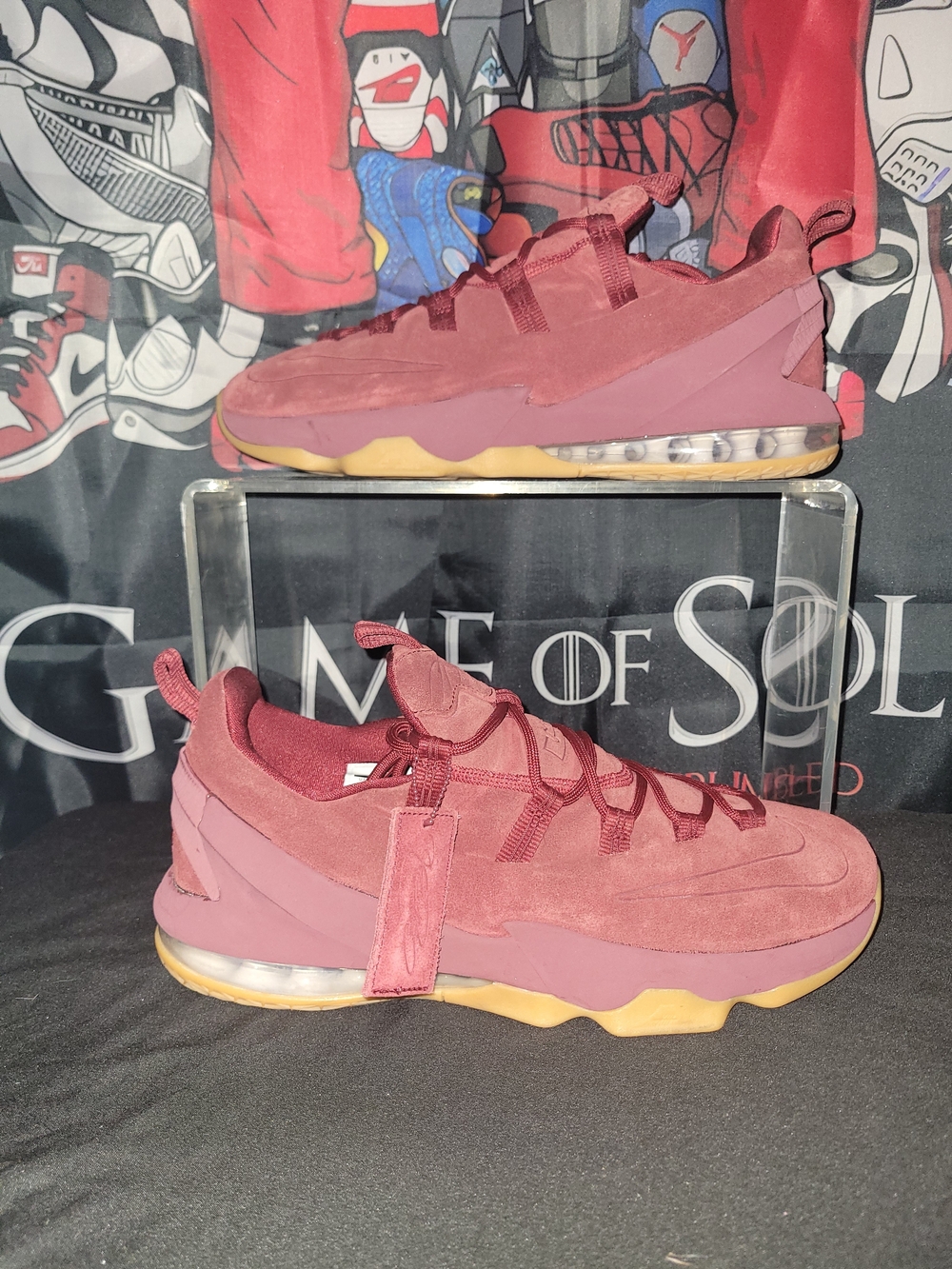 Nike Lebron 13 Low Premium Team Red Suede
